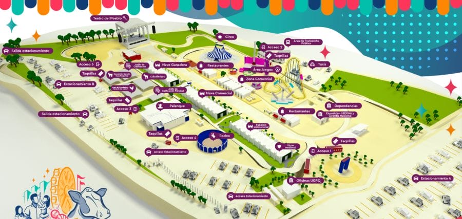 Revisa el mapa de la Feria de Querétaro 2022
